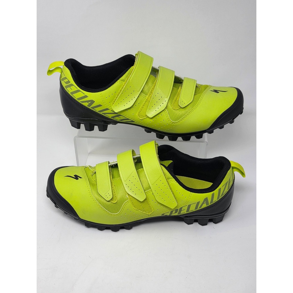 Specialized Recon 1.0 MTB Cycling Shoes Hyper Yellow Black Mens 10.6 EU 44 Cleat